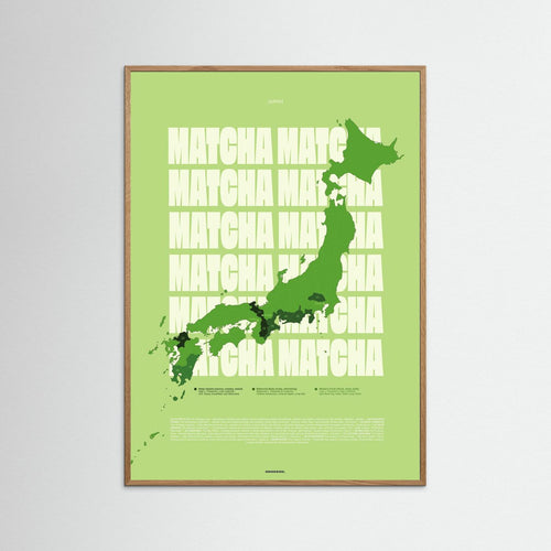 Matcha Regions Map in Green: Japan Tea Guide Poster – Matcha Lover Wall Art – Japanese Green Tea Fan Gift